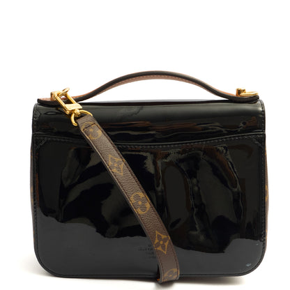 Louis Vuitton Cross Body Cherrywood BB in Black, Patent Leather — Back View