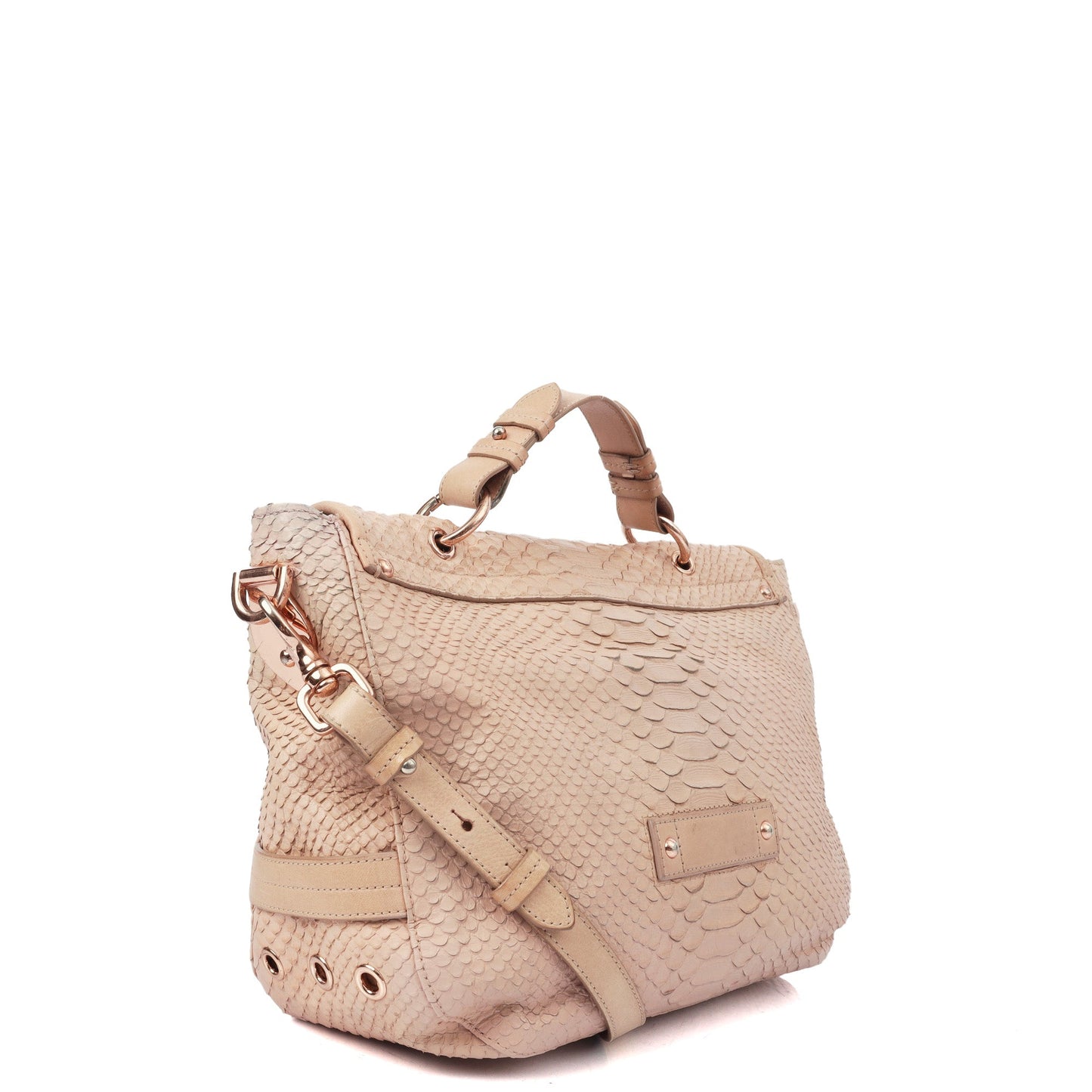 Mulberry Tote Tillie Satchel  in Pink, Exotic Effect Leather — Side View