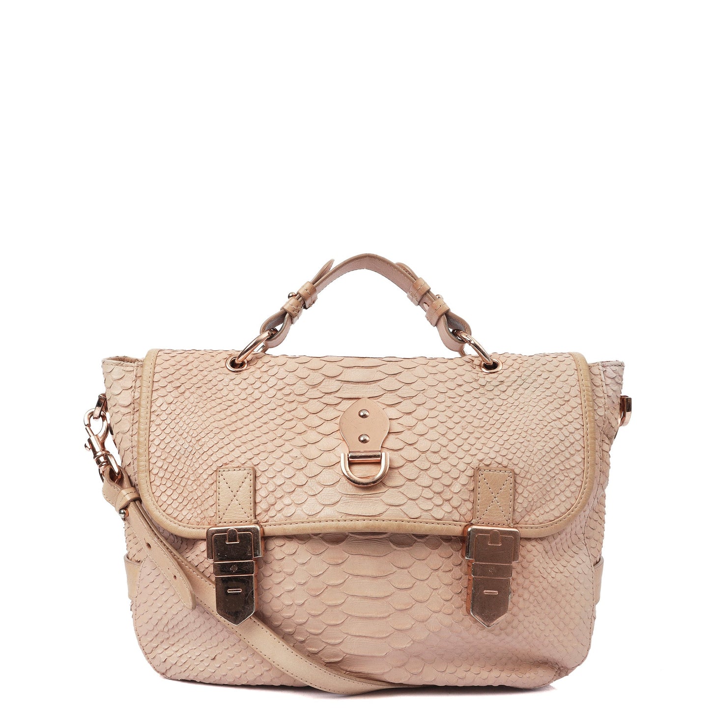 Mulberry Tote Tillie Satchel  in Pink, Exotic Effect Leather — Front View