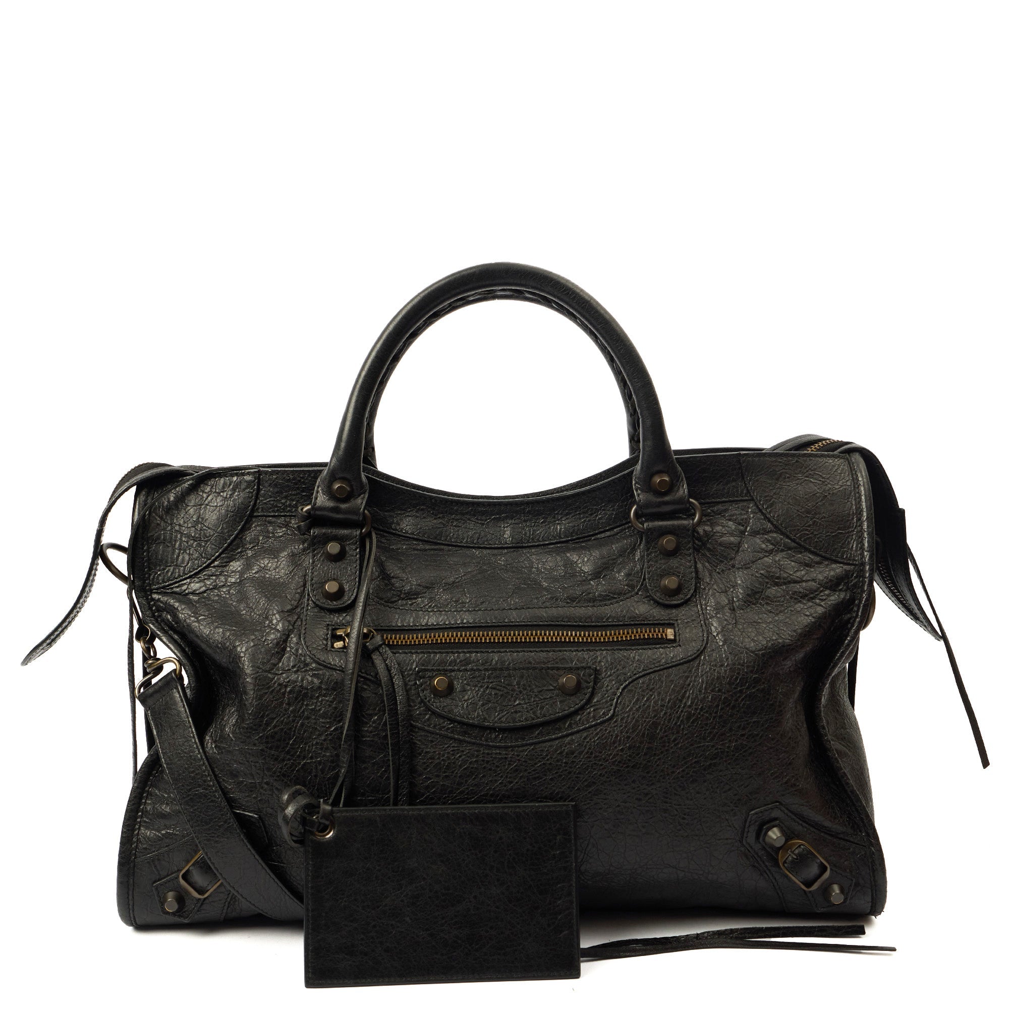 Balenciaga Shoulder Bag Classic City - Medium in Black, Leather — Alternate View 7