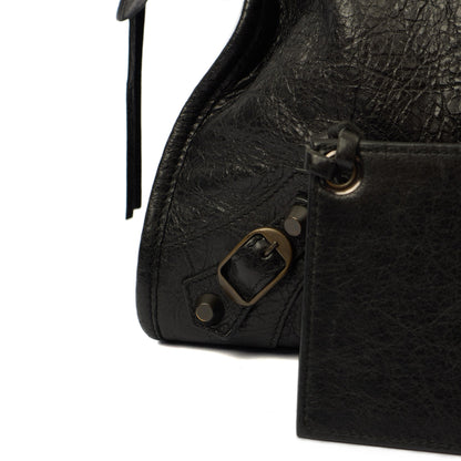 Balenciaga Shoulder Bag Classic City - Medium in Black, Leather — Lifestyle View