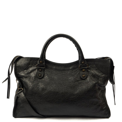 Balenciaga Shoulder Bag Classic City - Medium in Black, Leather — Alternate View 9