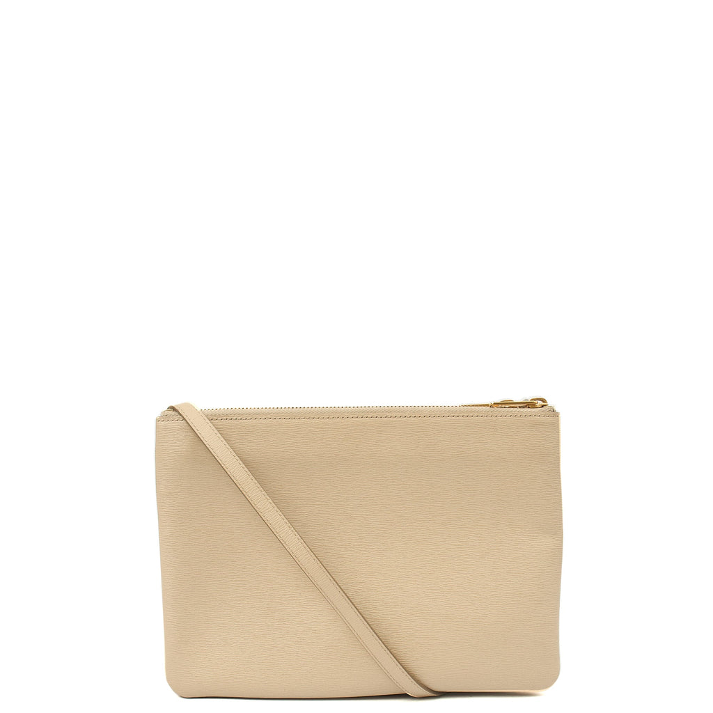 Celine Cross Body Trio in Neutral, Box Calfskin — Back View