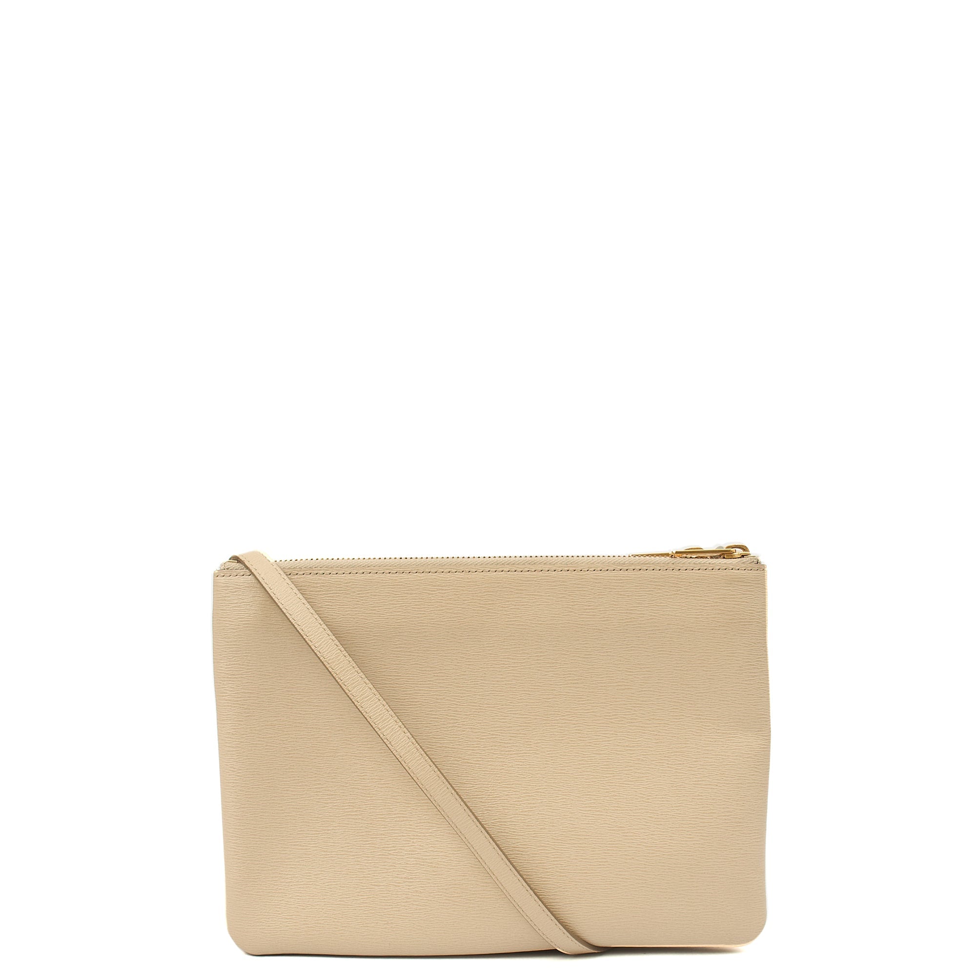 Celine Cross Body Trio in Neutral, Box Calfskin — Back View