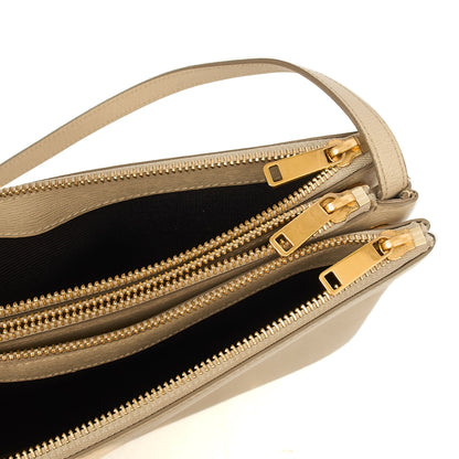 Celine Cross Body Trio in Neutral, Box Calfskin — Lifestyle View