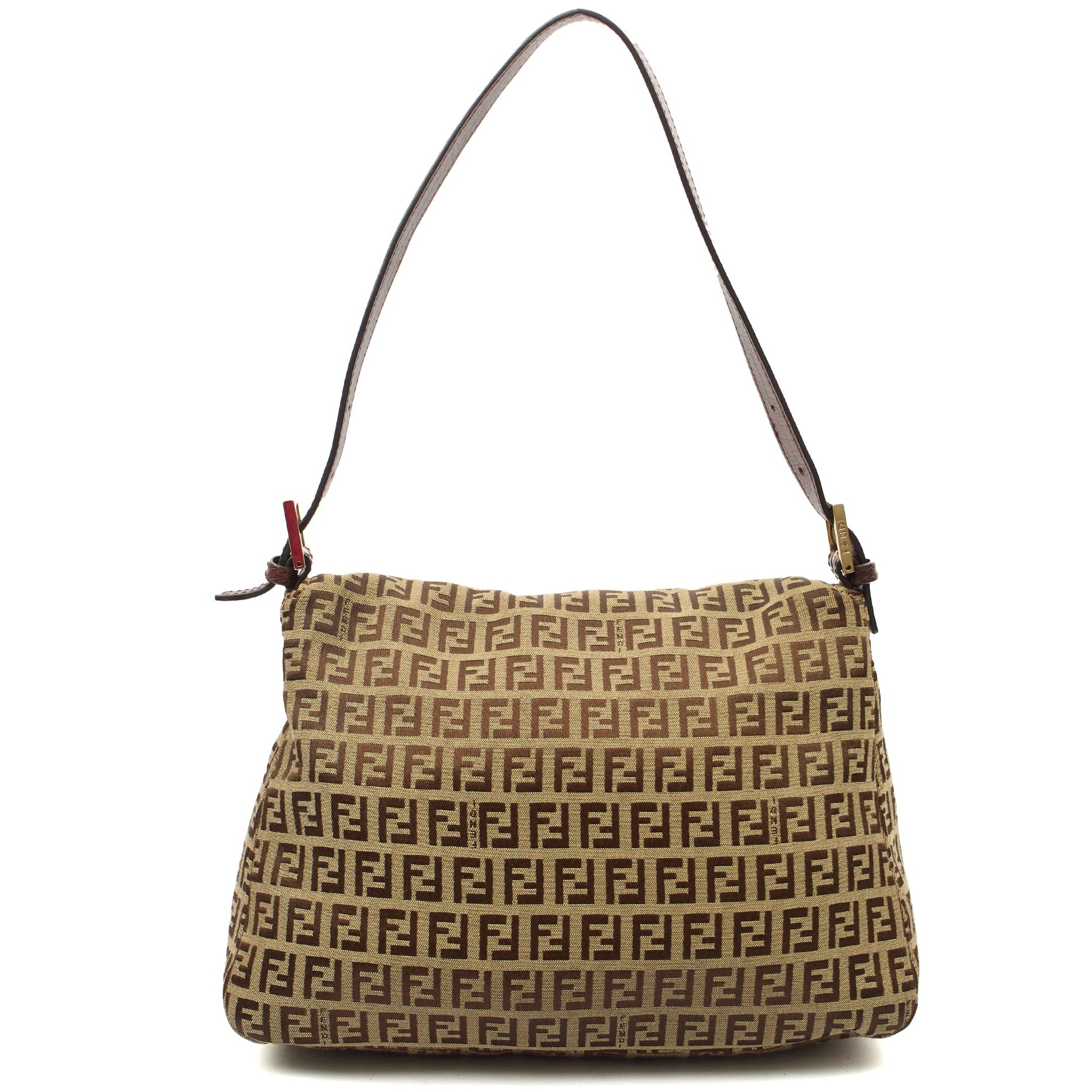 Fendi Shoulder Bag Mama in Zucca FF, Canvas — Back View