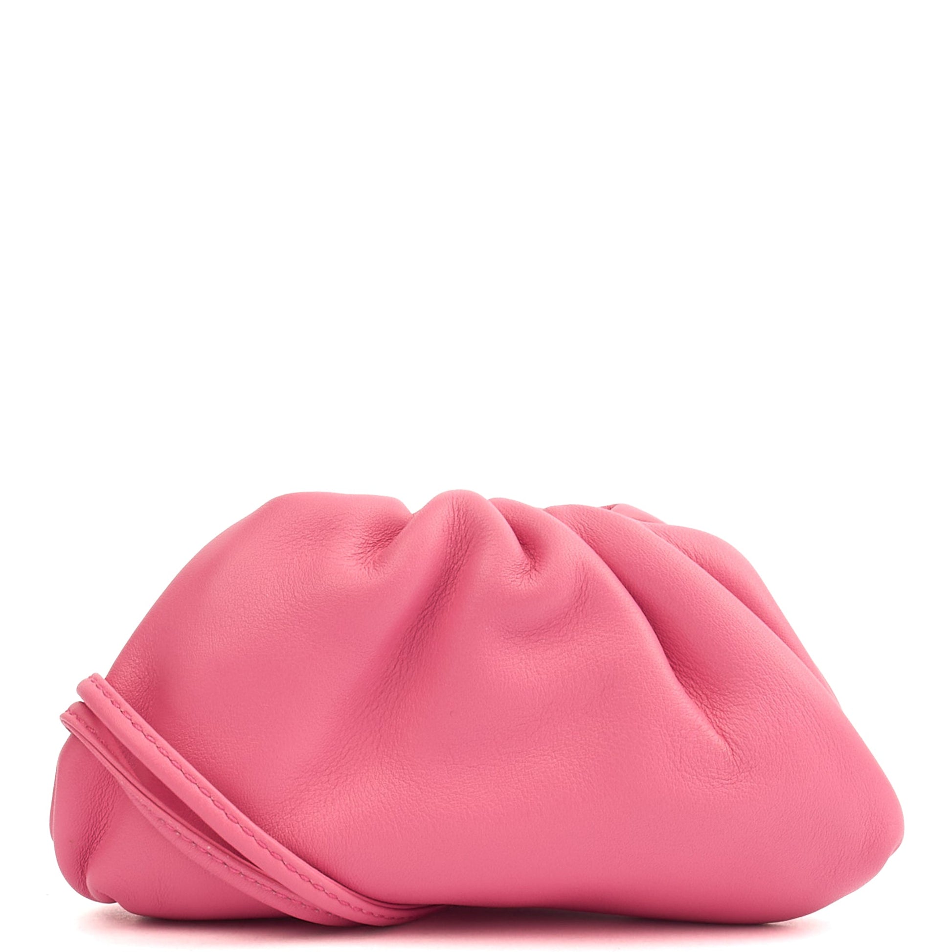 Bottega Veneta Mini Bag The Pouch - Mini in Pink, Leather — Front View