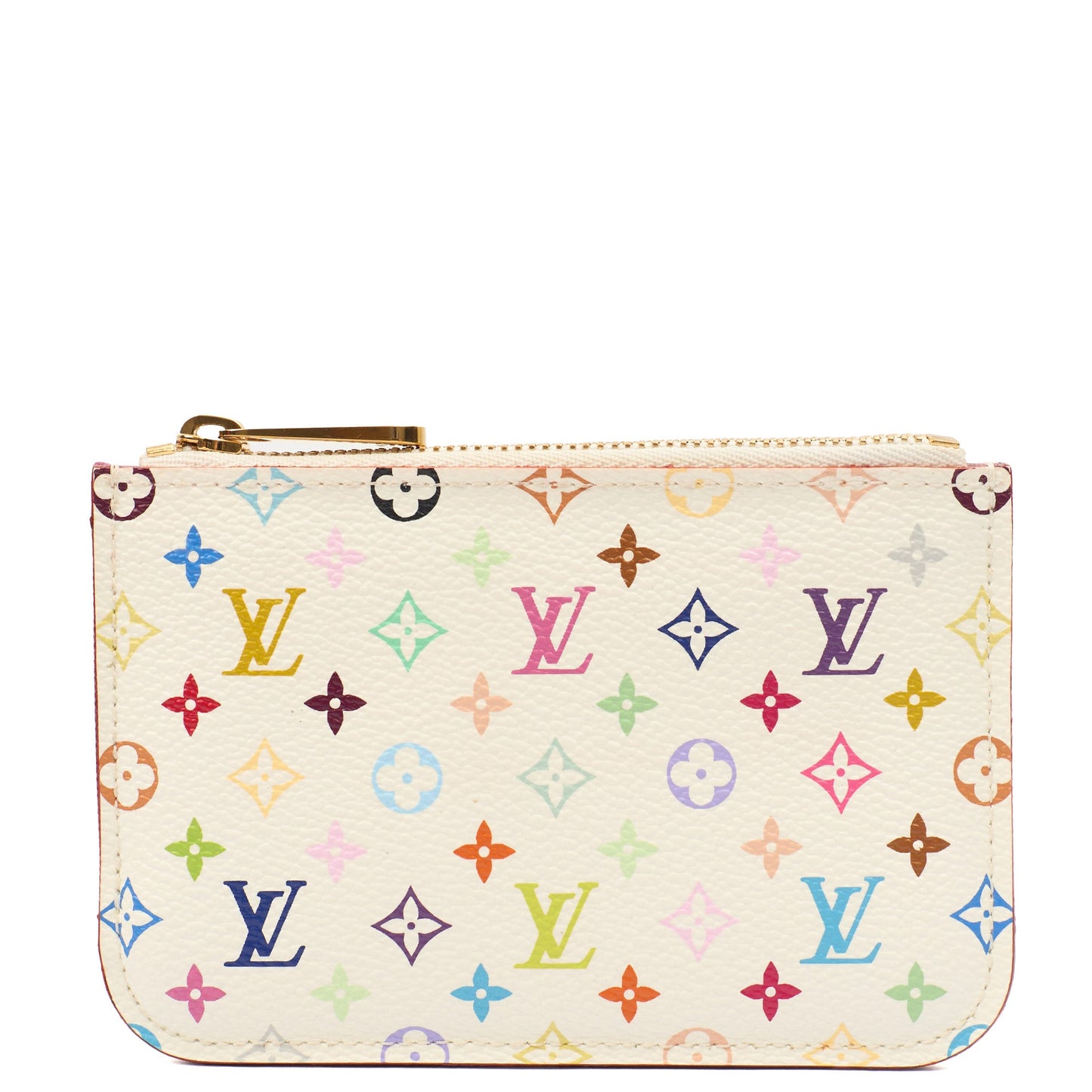 Louis Vuitton Key Ring Cles Pochette in Multicolor Monogram, Canvas — Front View