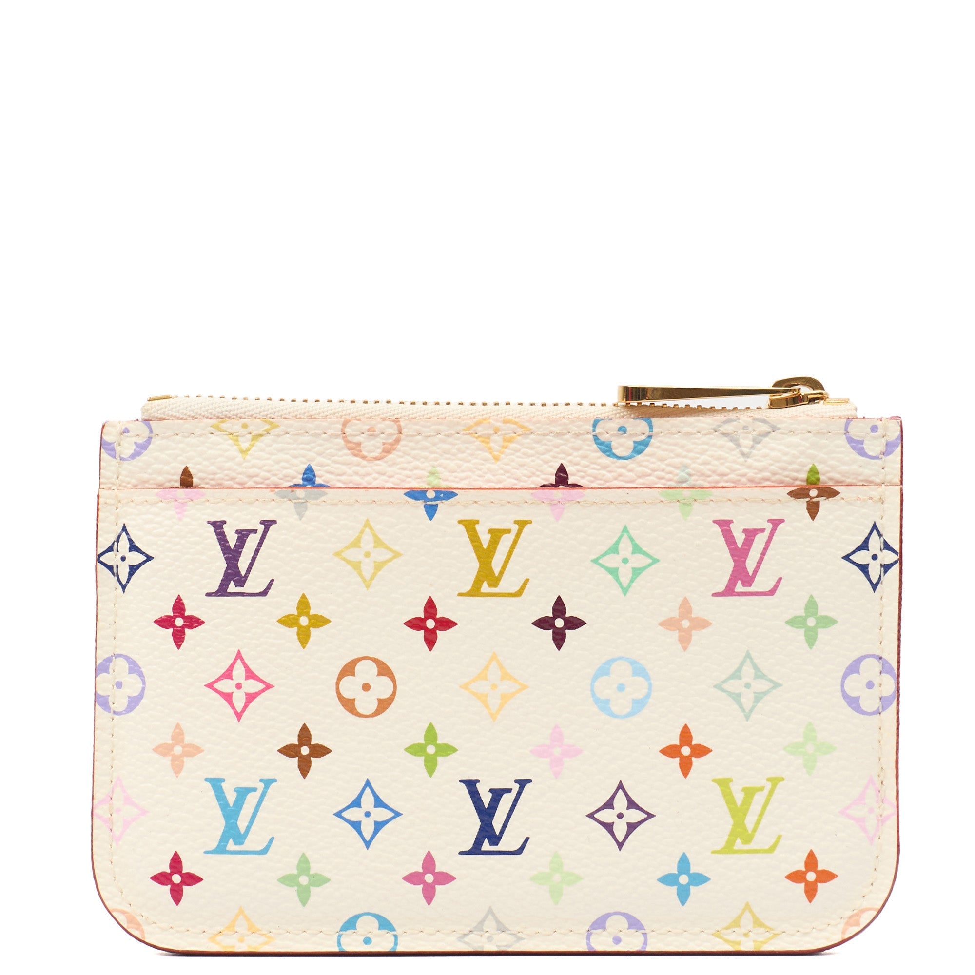 Louis Vuitton Key Ring Cles Pochette in Multicolor Monogram, Canvas — Top View