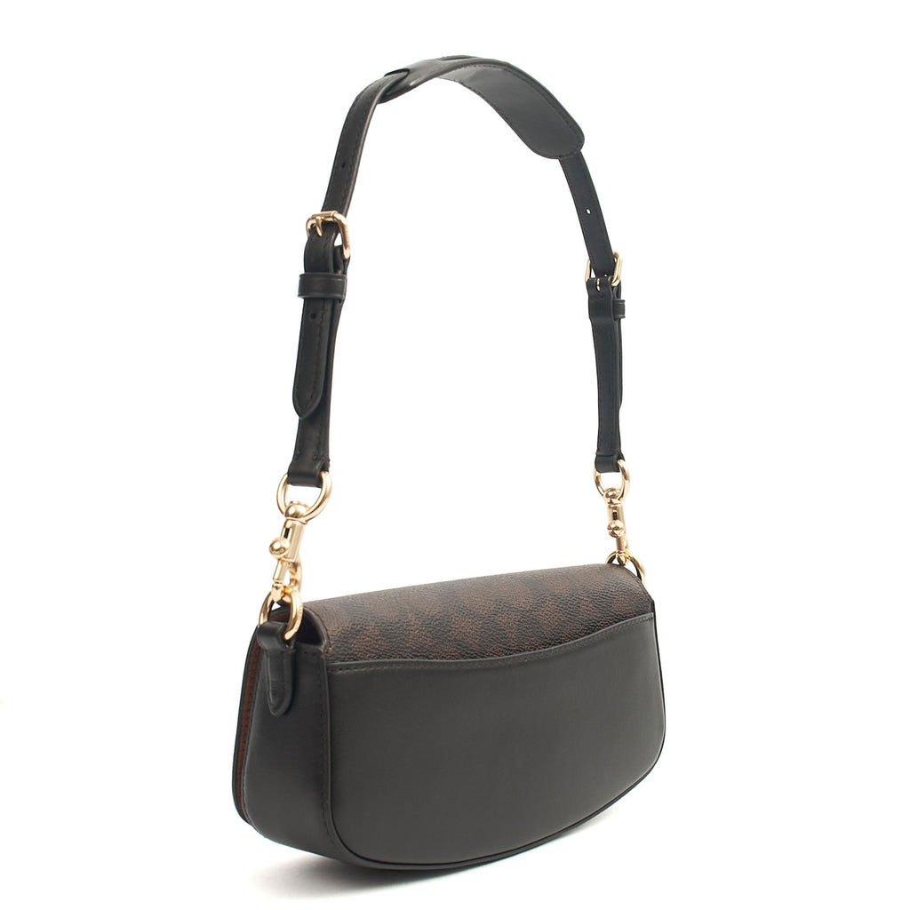Coach Shoulder Bag Andrea Carryall in Brown, Leather — Side View
