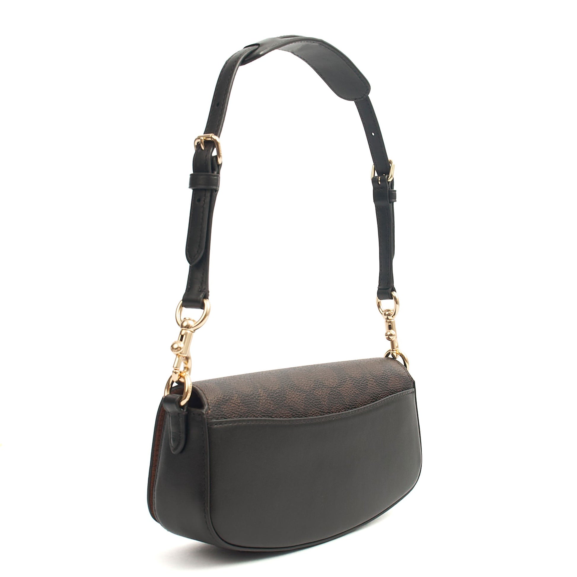 Coach Shoulder Bag Andrea Carryall in Brown, Leather — Side View
