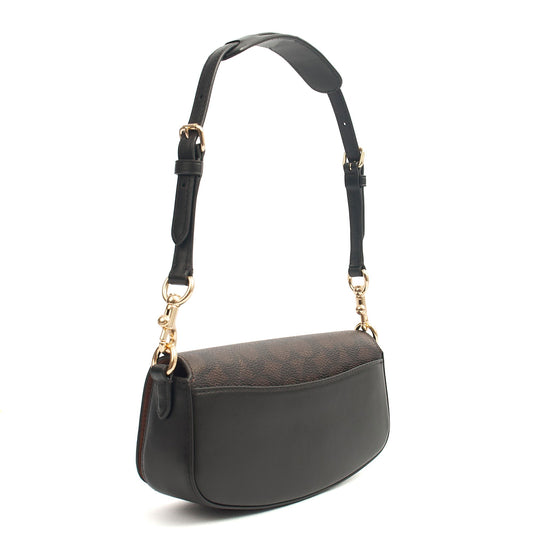 Coach Shoulder Bag Andrea Carryall in Brown, Leather — Side View