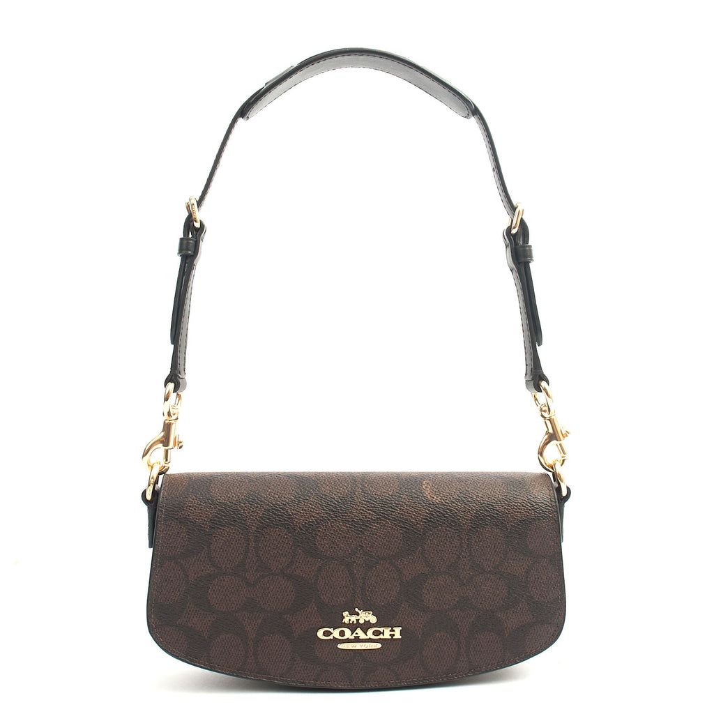 Coach Shoulder Bag Andrea Carryall in Brown, Leather — Front View