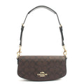 Coach Shoulder Bag Andrea Carryall in Brown, Leather — Front View