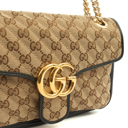 Gucci Shoulder Bag Marmont Shoulder Bag - Small in GG Supreme, Canvas — Lifestyle View