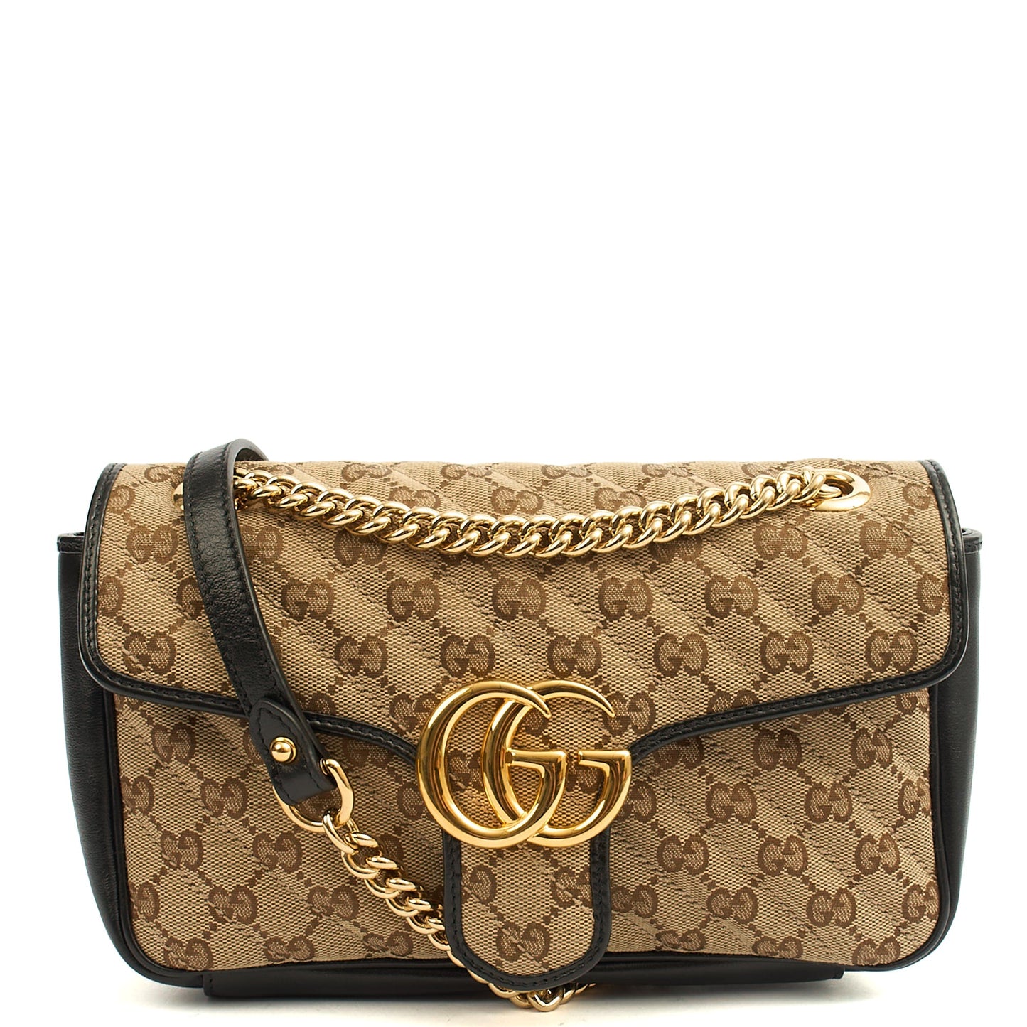 Gucci Shoulder Bag Marmont Shoulder Bag - Small in GG Supreme, Canvas — Front View