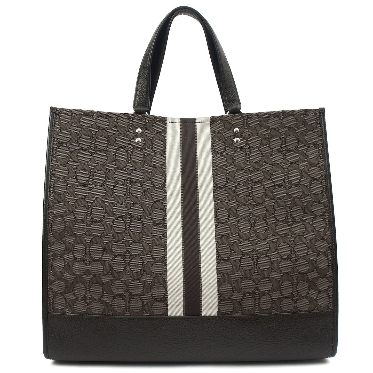 Coach Tote Dempsey Bucket in Grey, Leather — Back View