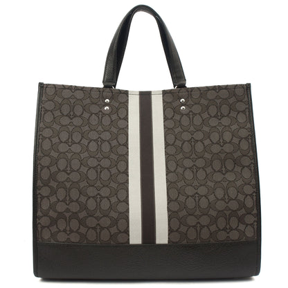 Coach Tote Dempsey Bucket in Grey, Leather — Back View