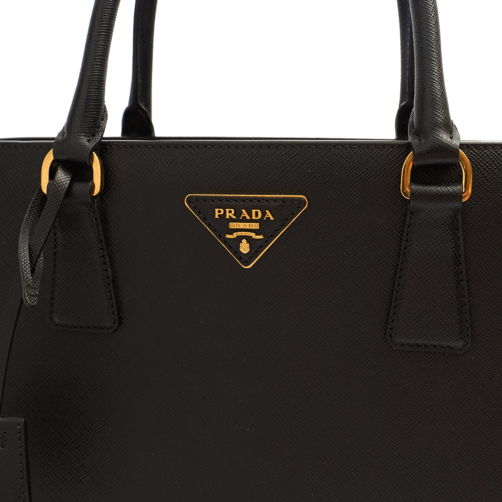 Prada Tote Galleria - Medium Double Zip Tote in Black, Leather — Lifestyle View