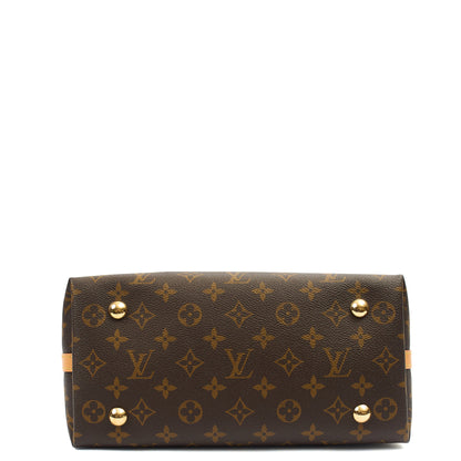 Louis Vuitton Shoulder Bag Carryall PM Bag in Monogram, Canvas — Top View