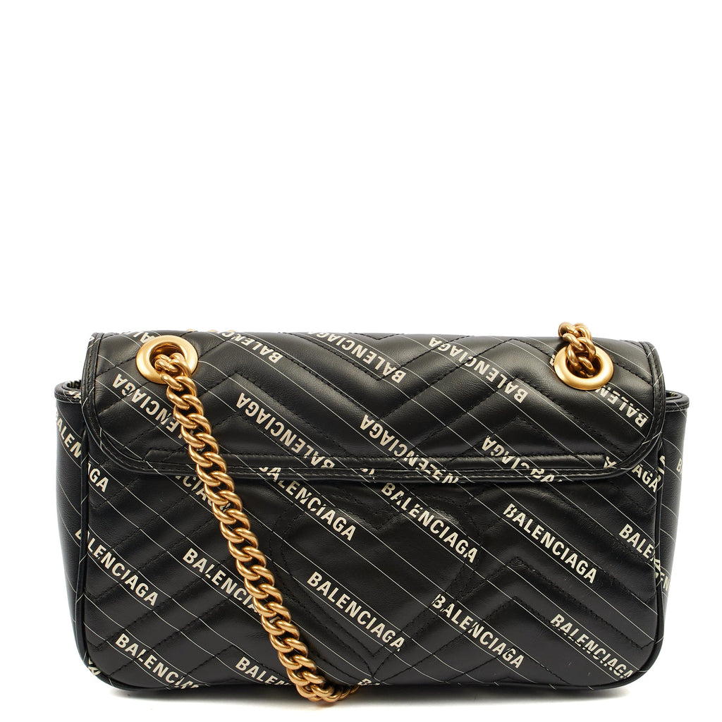 Gucci Shoulder Bag Marmont Shoulder Flap Bag - Medium in Black, Leather — Alternate View 10