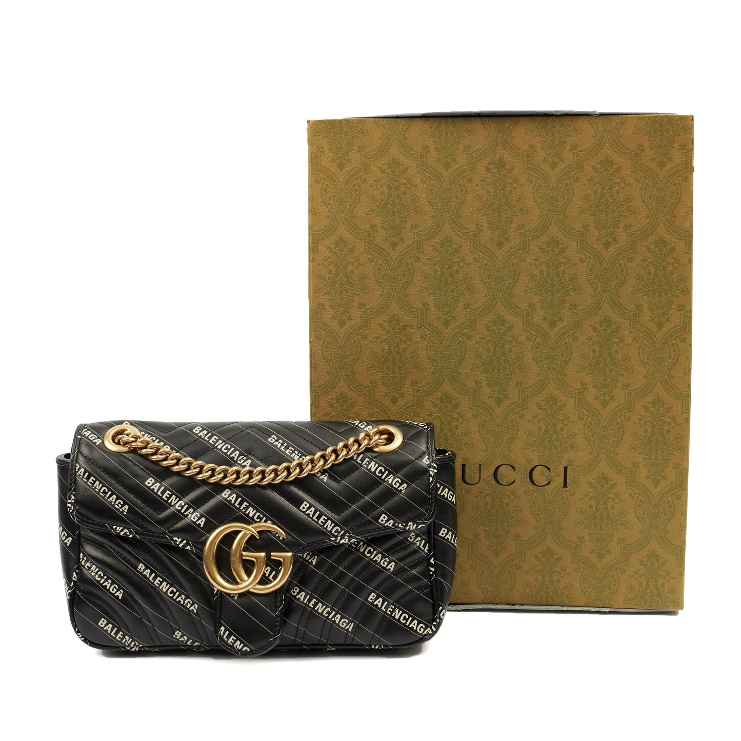 Gucci Shoulder Bag Marmont Shoulder Flap Bag - Medium in Black, Leather — Alternate View 13