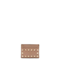 Valentino Card Holder Card Holder  in Brown, Leather — Front View