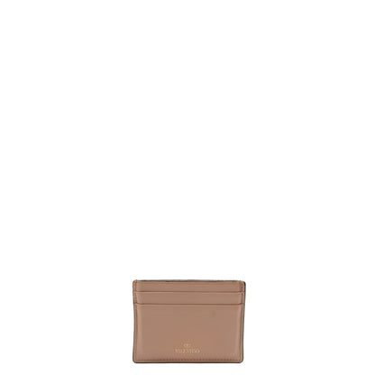Valentino Card Holder Card Holder  in Brown, Leather — Back View