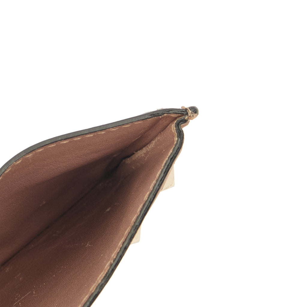Valentino Card Holder Card Holder  in Brown, Leather — Detail View