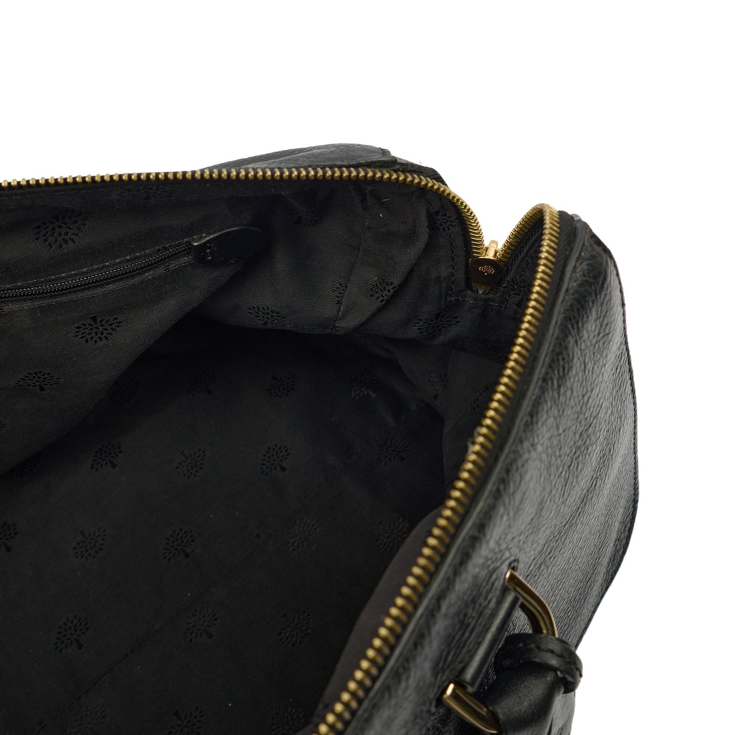 Mulberry Tote Del Rey in Black, Calfskin Leather — Detail View