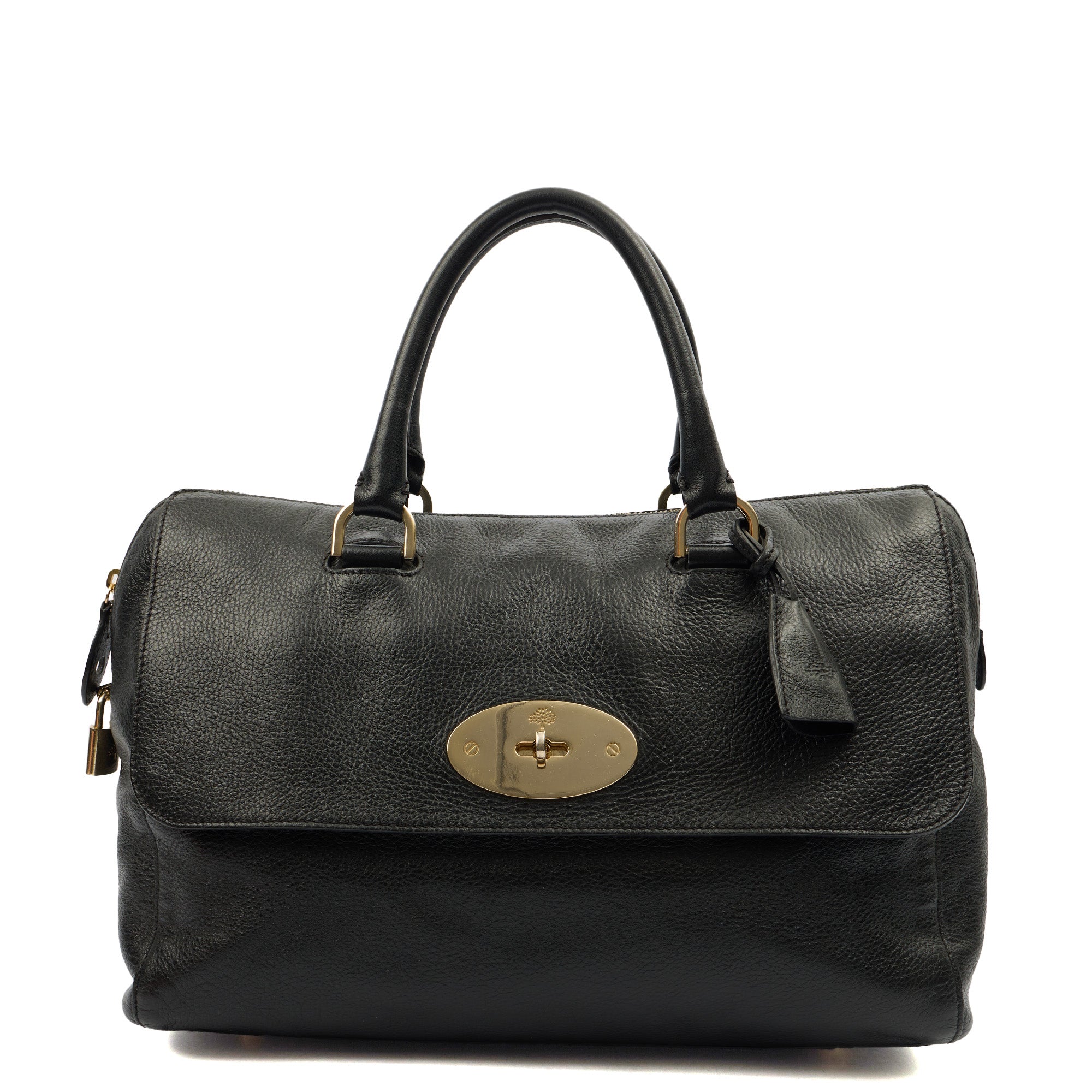 Mulberry Tote Del Rey in Black, Calfskin Leather — Front View