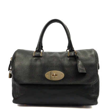 Mulberry Tote Del Rey in Black, Calfskin Leather — Front View