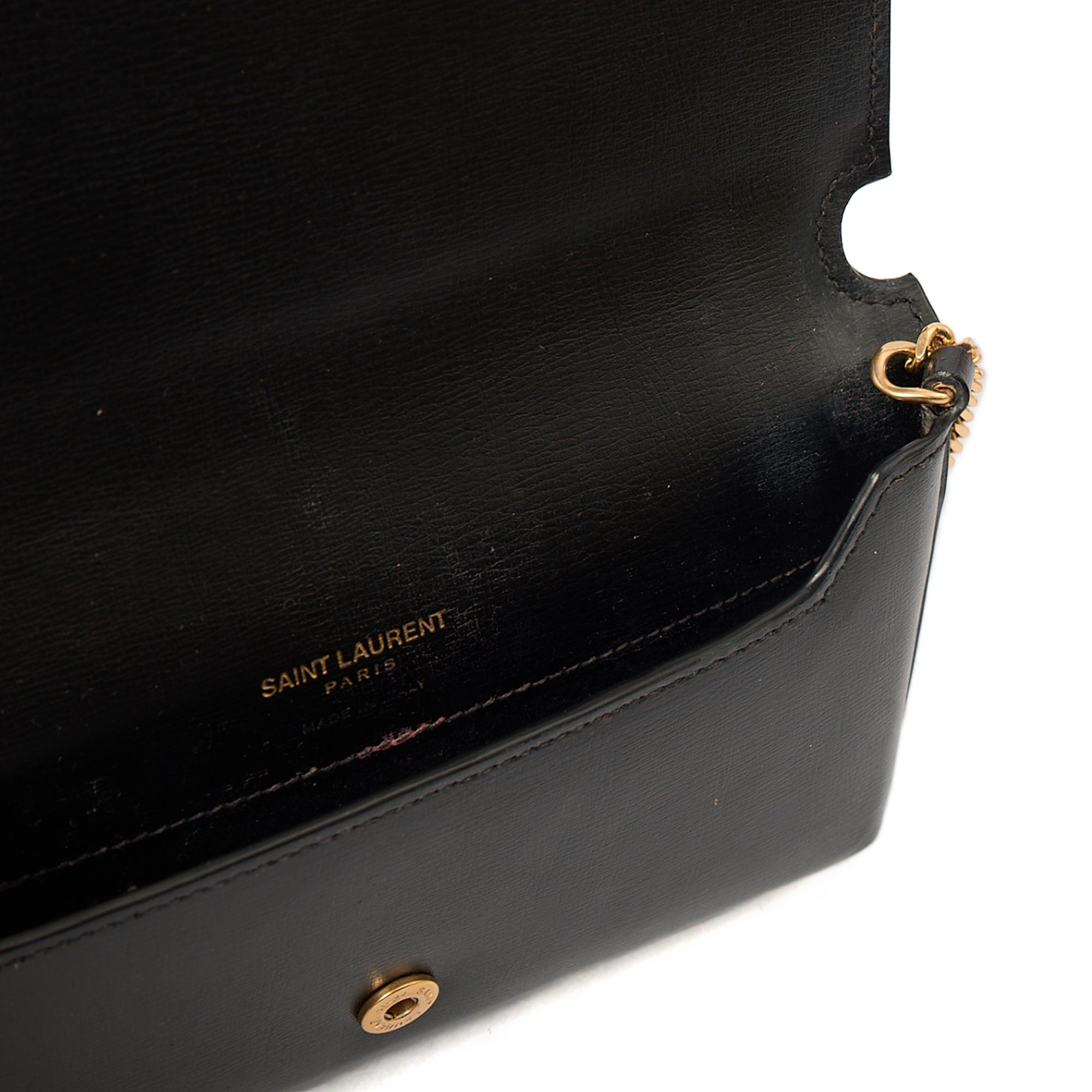 Saint Laurent Cross Body Cassandre Phone Holder in Black, Calfskin Leather — Alternate View 7