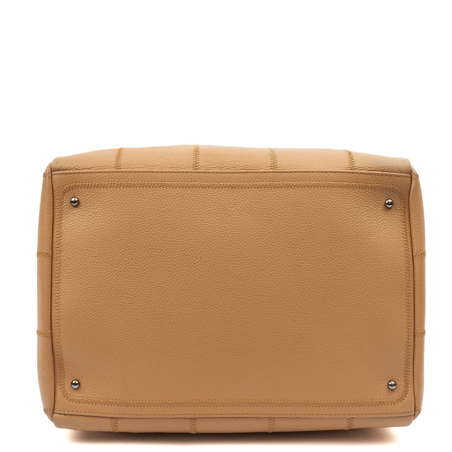 Chanel LAX Square Quilted Bowler Bag in Neutral, Calfskin Leather — Alternate View 14