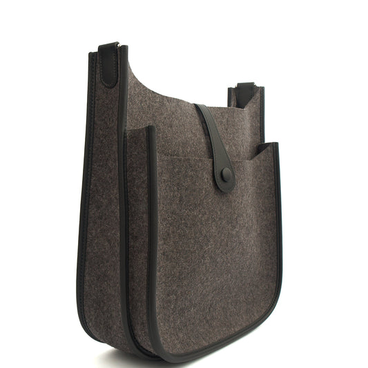 Hermes Evelyne 29 in Black, Canvas — Side View