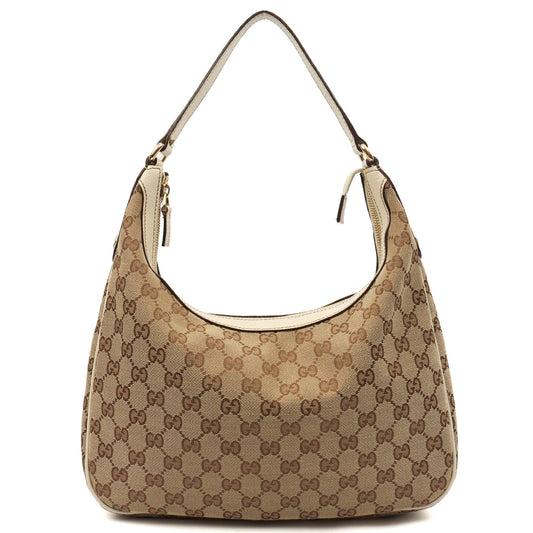 Gucci Shoulder Bag Tote in Brown, GG Canvas — Front View