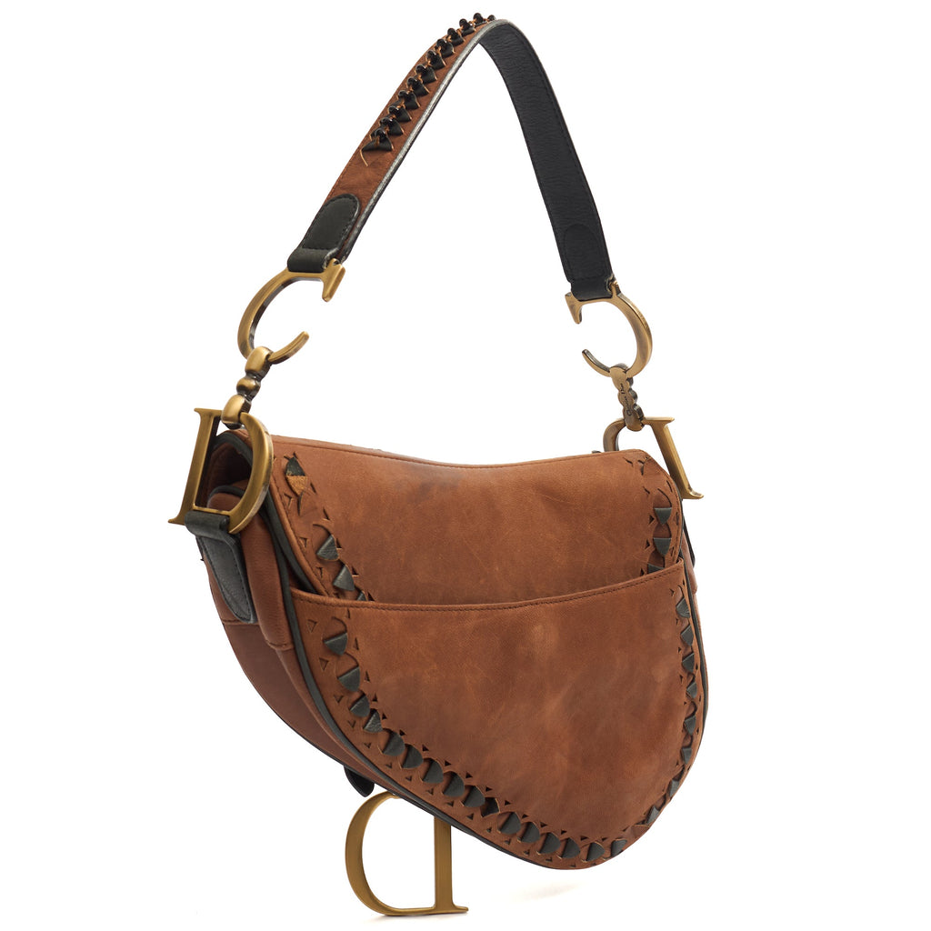 Christian Dior Shoulder Bag Saddle Bag in Brown, Leather — Alternate View 11