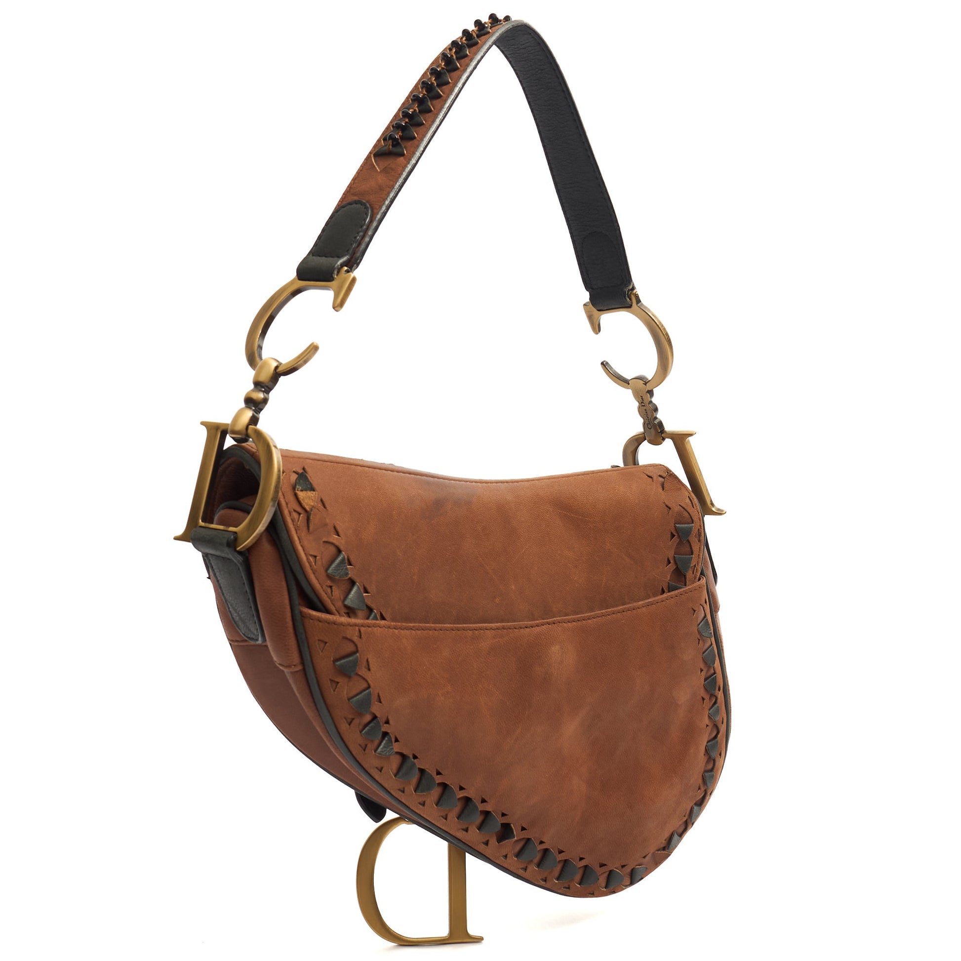 Christian Dior Shoulder Bag Saddle Bag in Brown, Leather — Alternate View 11
