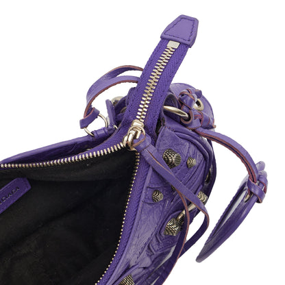Balenciaga Shoulder Bag Le Cagole S in Purple, Leather — Detail View