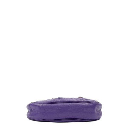 Balenciaga Shoulder Bag Le Cagole S in Purple, Leather — Top View