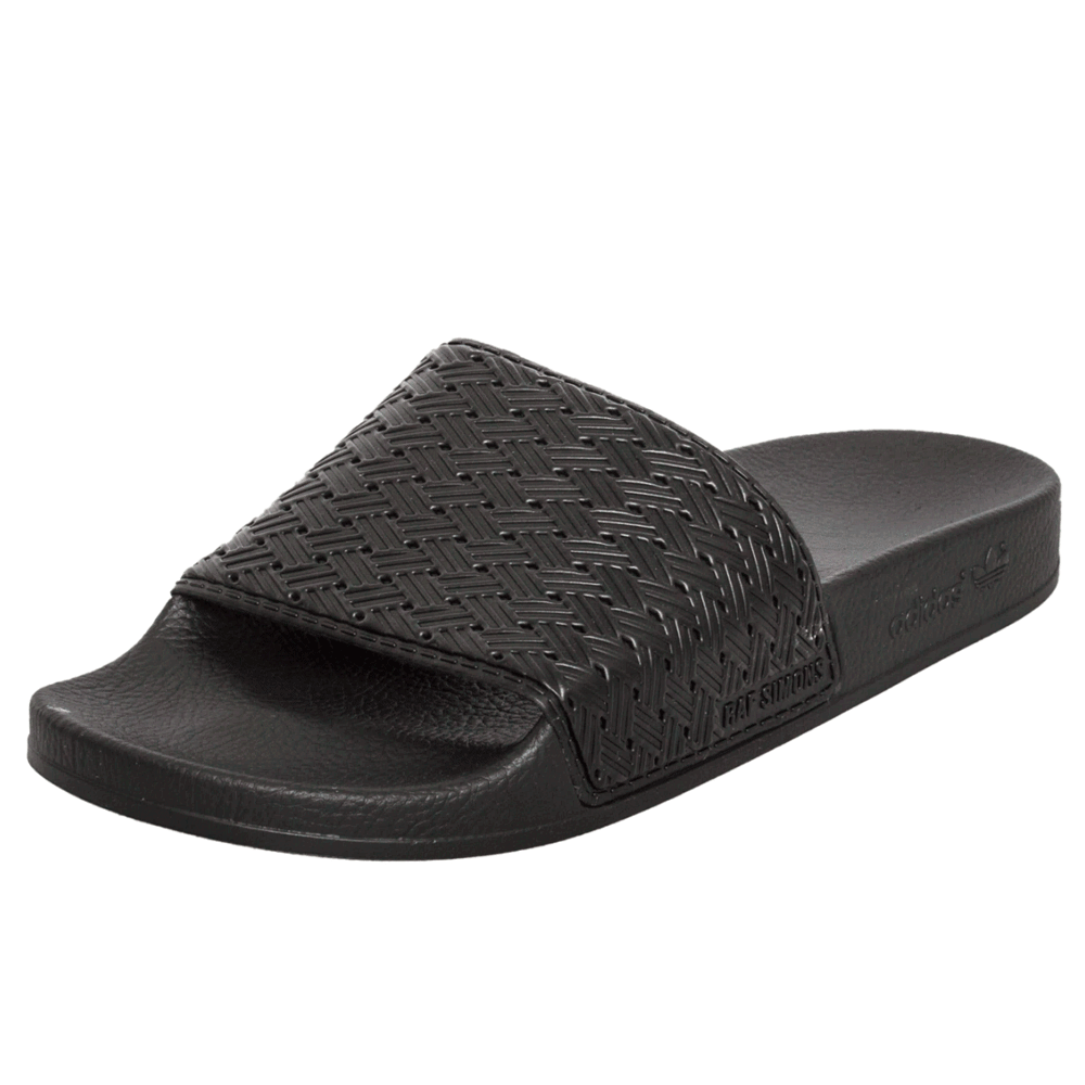 Raf Simons x Adidas Pendant Adilet Sliders Black — UK 3.5 | EU 36 | US 4 — Side View