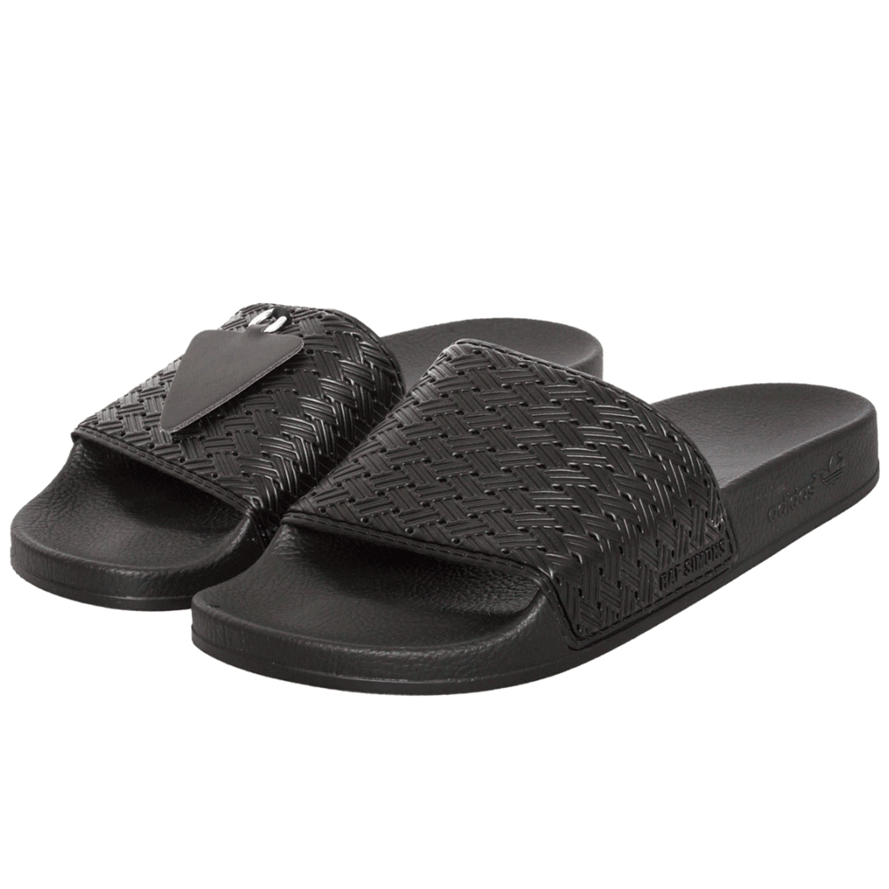Raf Simons x Adidas Pendant Adilet Sliders Black — UK 3.5 | EU 36 | US 4 — Back View