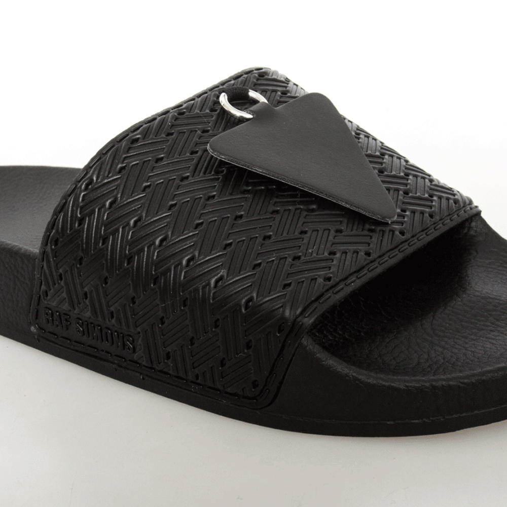 Raf Simons x Adidas Pendant Adilet Sliders Black — UK 3.5 | EU 36 | US 4 — Top View