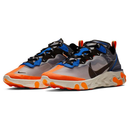 Nike React Element 87 Blue Orange — UK 3 | EU 35.5 | US 3.5 — Side View