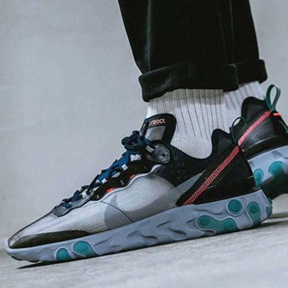 Nike React Element 87 Miami Pink — UK 3 | EU 35.5 | US 3.5 — Side View