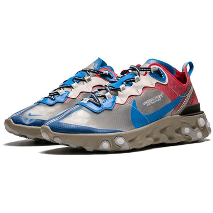 Undercover x Nike React Element 87 Khaki Red — UK 3 | EU 35.5 | US 3.5 — Back View