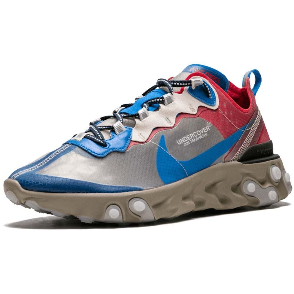 Undercover x Nike React Element 87 Khaki Red — UK 3 | EU 35.5 | US 3.5 — Detail View