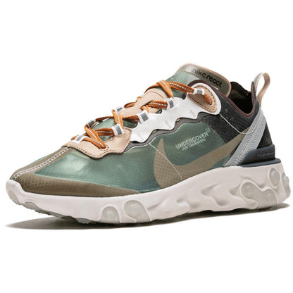 Undercover x Nike React Element 87 Green Black — UK 3 | EU 35.5 | US 3.5 — Top View