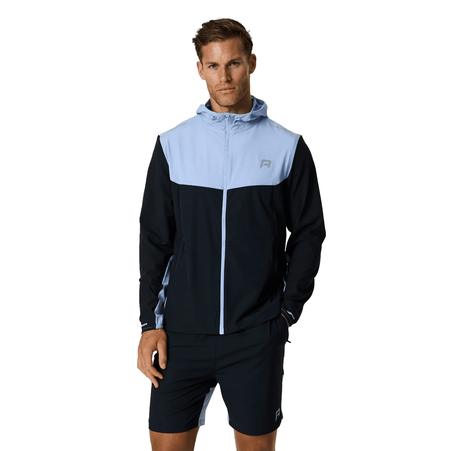 Reprimo Flight Windbreaker Jacket 'Black Dusky Sky' — XXS — Front View