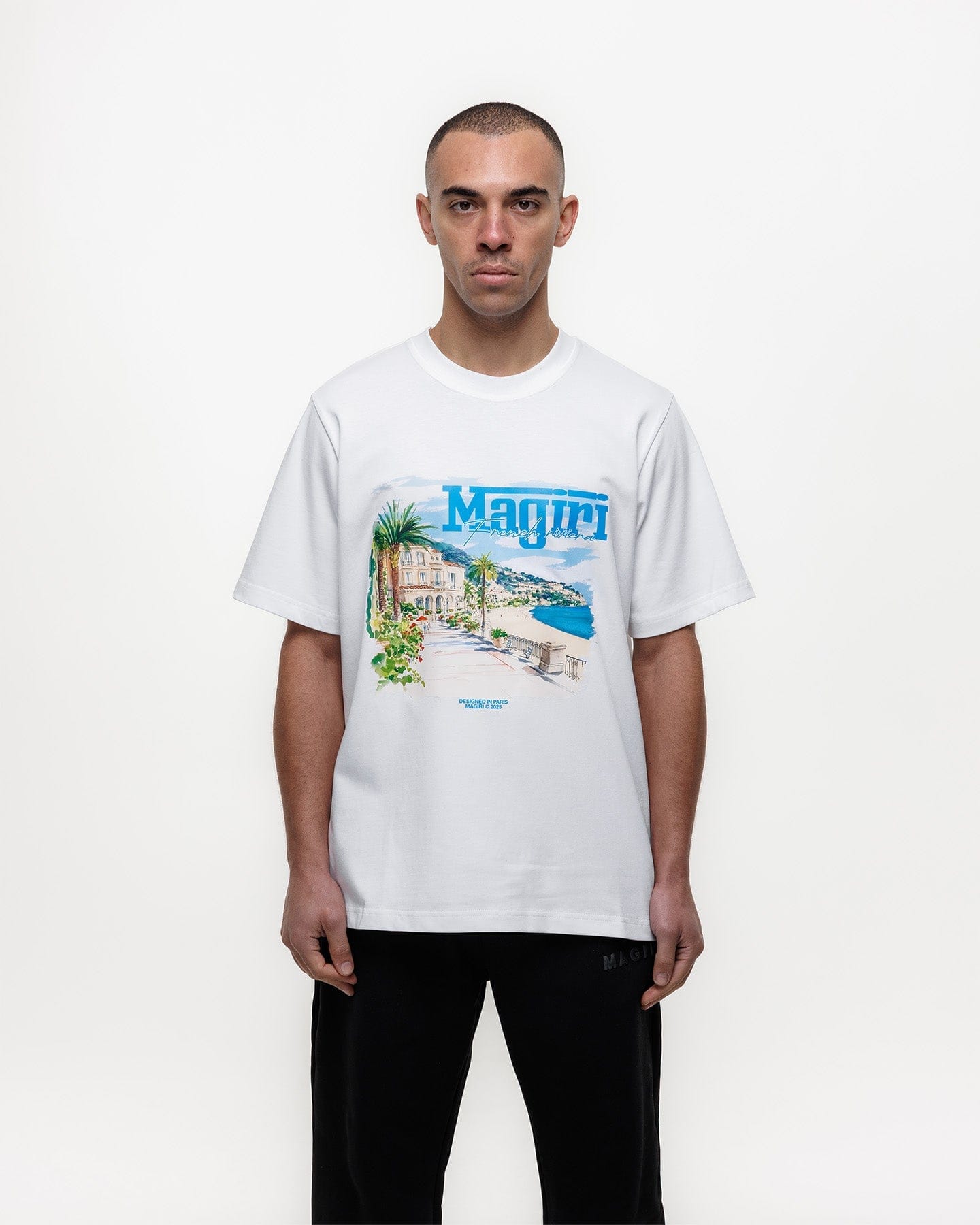 Magiri Rivera Printed T-Shirt 'White' — White — Size S — Top View